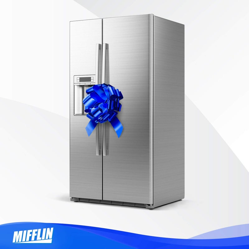MIFFLIN رباط سيارة ميفلين-أمريكا الكبير (أزرق معدني، 23 بوصة) رباط هدايا، رباط عملاق للسيارة، رباط عيد ميلاد، رباط سيارة ضخم، أربطة سيارات، رباط أزرق كبير، رباط عيد الميلاد للسيارات، تغليف الهدايا، رباط هدايا كبير لتزيين السيارة - Image 4